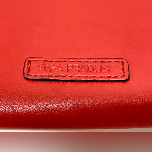 VERA BRADLEY Tango Red Faux Leather Zip Closure Women’s Wallet - Picture 10 of 13